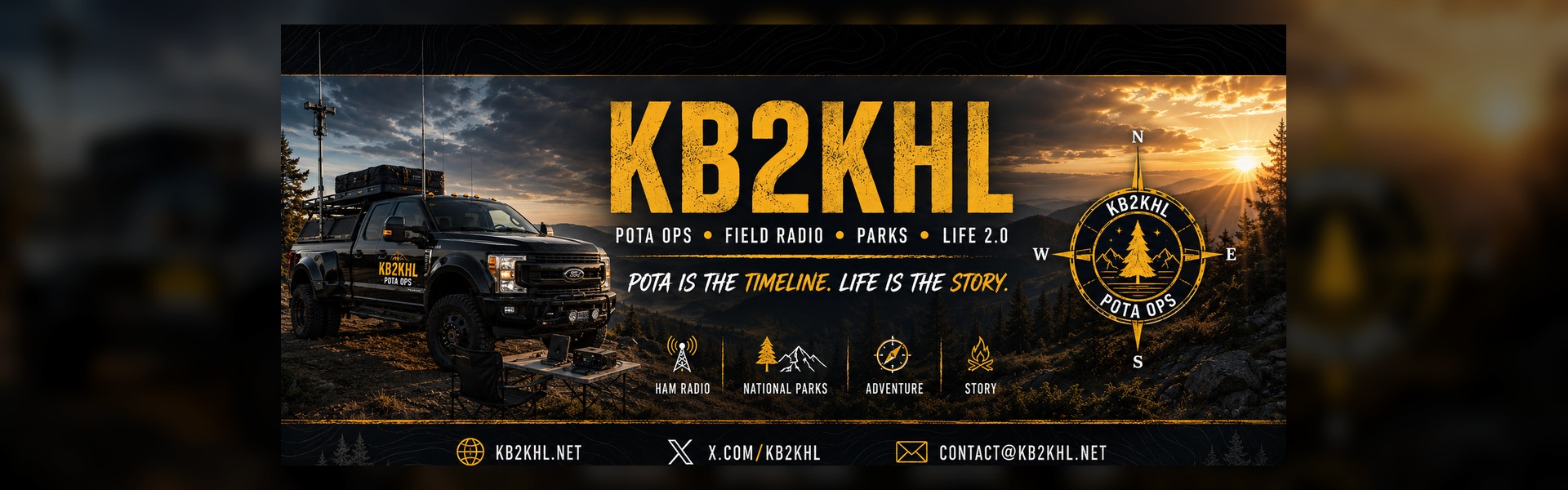 KB2KHL POTA Ops, Field Radio, Parks, and Life 2.0 banner