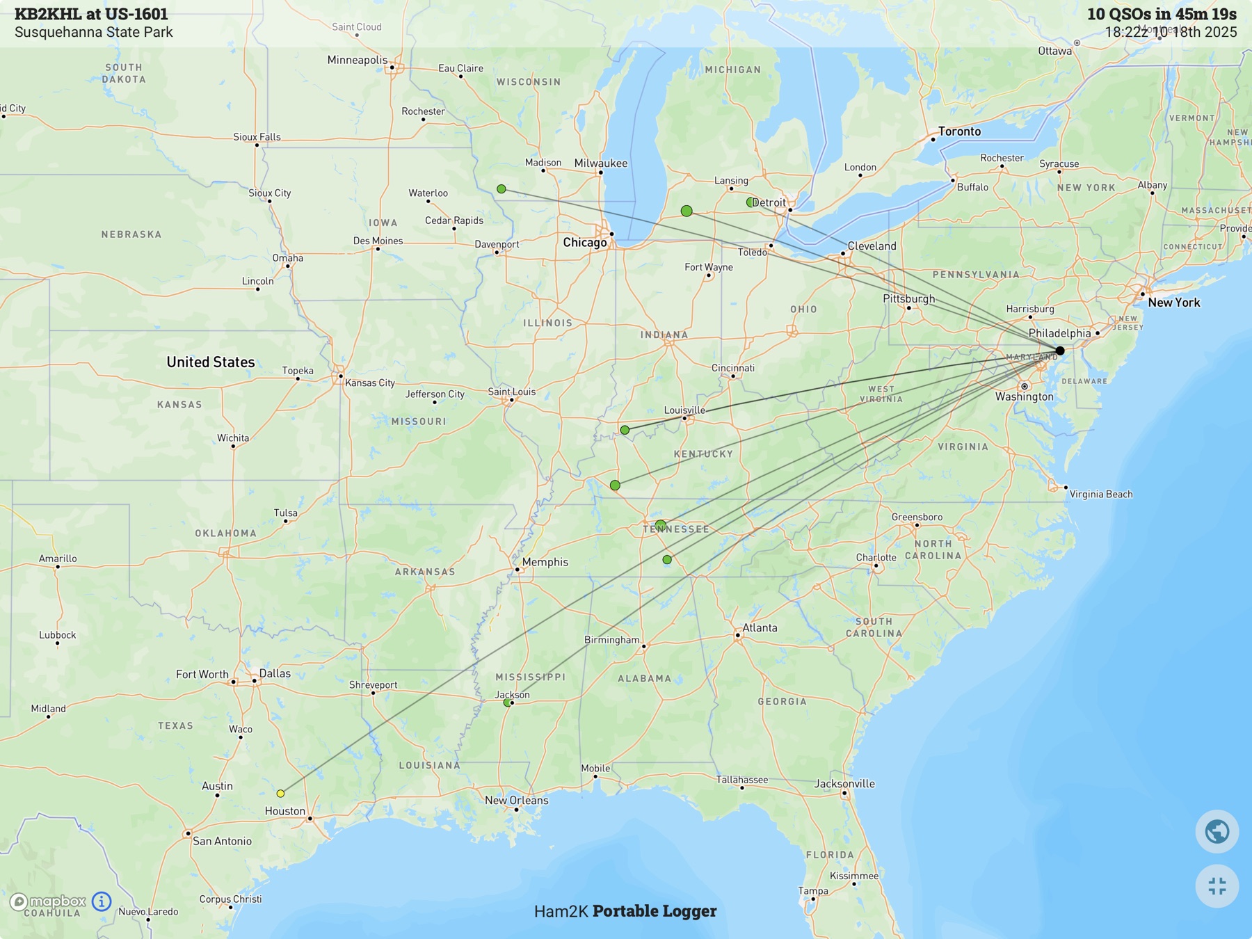 Contact map for KB2KHL at US-1601